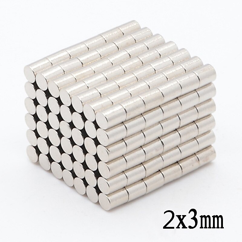 10/50ชิ้น แม่เหล็ก นีโอไดเมียม 2x3มิล Magnet Neodymium 2x3mm แม่เหล็กแรงสูง กลมแบน ขนาด 2*3mm แม่เหล็ก 2*3มิล