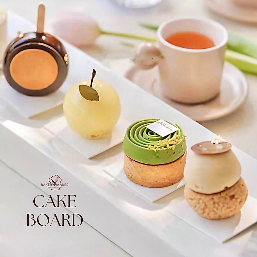 Cake board mini จตุรัส หนา 2 มม. (20 ชิ้น) มี 5 ขนาด / แผ่นรองเค้ก ขาว ชิ้นเล็ก ฐานรองเค้ก มินิ กระดาษแข็ง