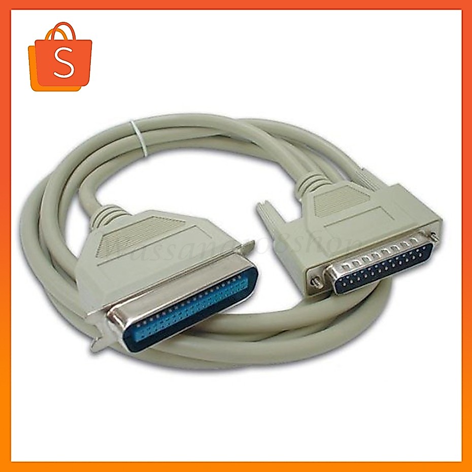 สายเครื่องพิมพ์ สายพาราเรียล Cable Parallel Printer สายปริ้นเตอร์ สายใหญ่ DB25 PRNTER CABLE 1.5M/3M/5M/10M.