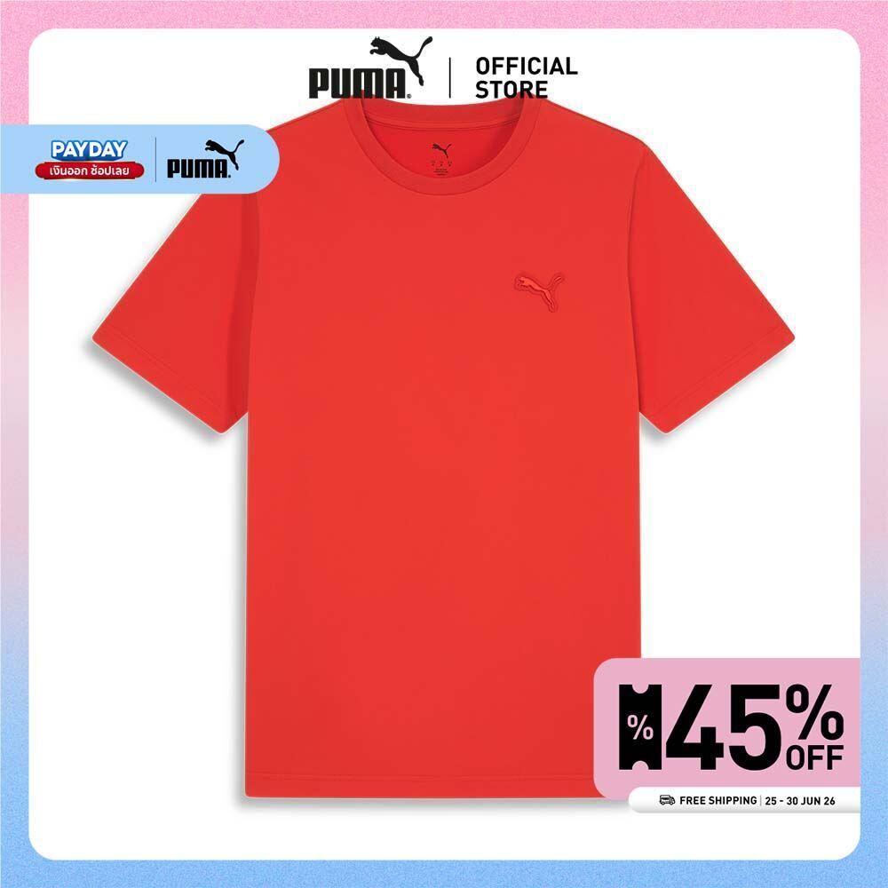 PUMA Sport Classics เสื้อยืด PUMA Classic สำหรับผู้ชาย สีแดง - 63704175