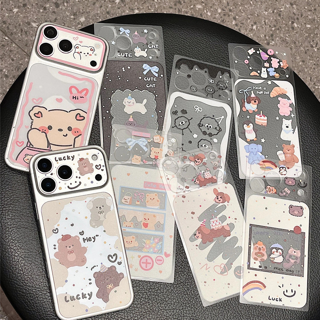 Care Bear Rabbit ฟิล์มนุ่มใส Frosted Film เหมาะสําหรับ iPhone 17Pro Max เลนส์สติกเกอร์ iphone17Pro โทรศัพท์มือถือกลับสติกเกอร์ฟิล์มนุ่มเหมาะสําหรับ 17Pro ใส Frosted การ์ตูนฟิล์มป้องกัน