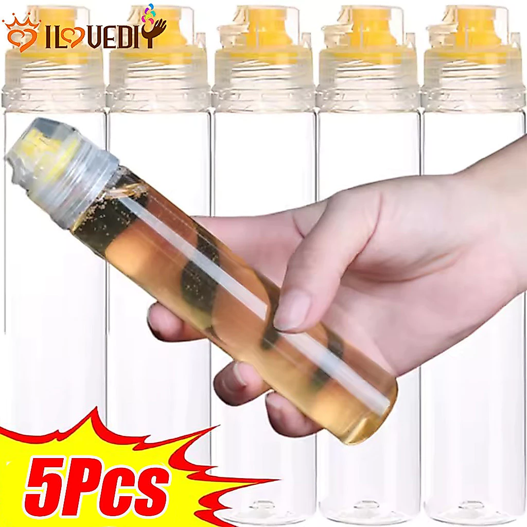 HGB ขวดบีบ PET 90 มล. 5 ชิ้น มีสเกลวัด กันรั่ว
