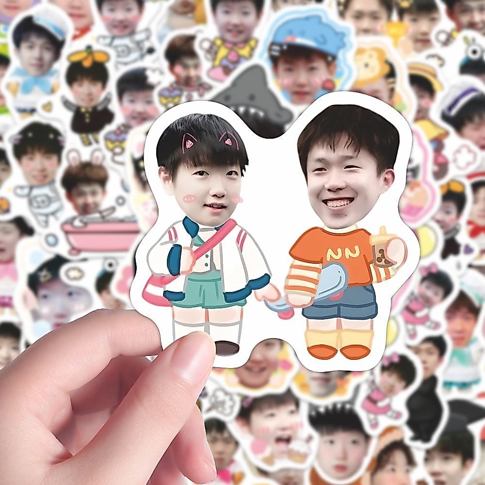 ขายร้อน สินค้าใหม่ 196 แผ่น Shatou สติ๊กเกอร์หัวใหญ่ สติ๊กเกอร์ Son Yingsha Wang Chuqin การ์ตูนน่ารัก ซื้อหนึ่งแถมหนึ่ง สติ๊กเกอร์โน๊ตบุ๊ค diy คุณภาพสูง