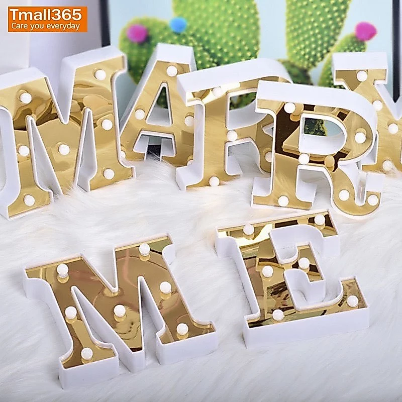 ไฟประดับตกแต่ง DIY LED Light Up Letter A-Z ไฟ ตัวอักษร ภาษาอังกฤษ จัด ปาร์ตี้ มินิมอล