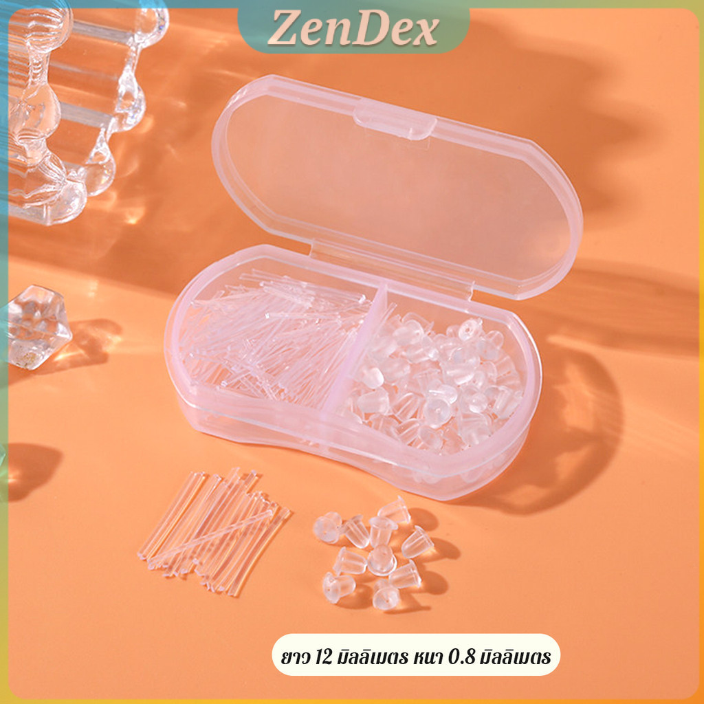 ZD ก้านต่างหูพลาสติก ชุดแท่งหูพลาสติกป้องกันการแพ้ รูปที่ 6