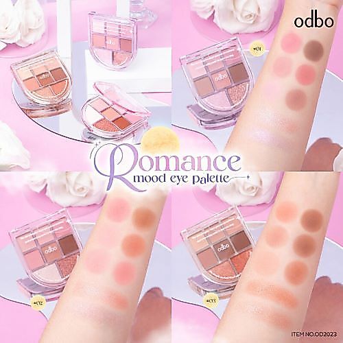 odbo Romance Mood Eye Palette OD2023 อายแชโดว์ 8 เฉดสีในตลับเดียว