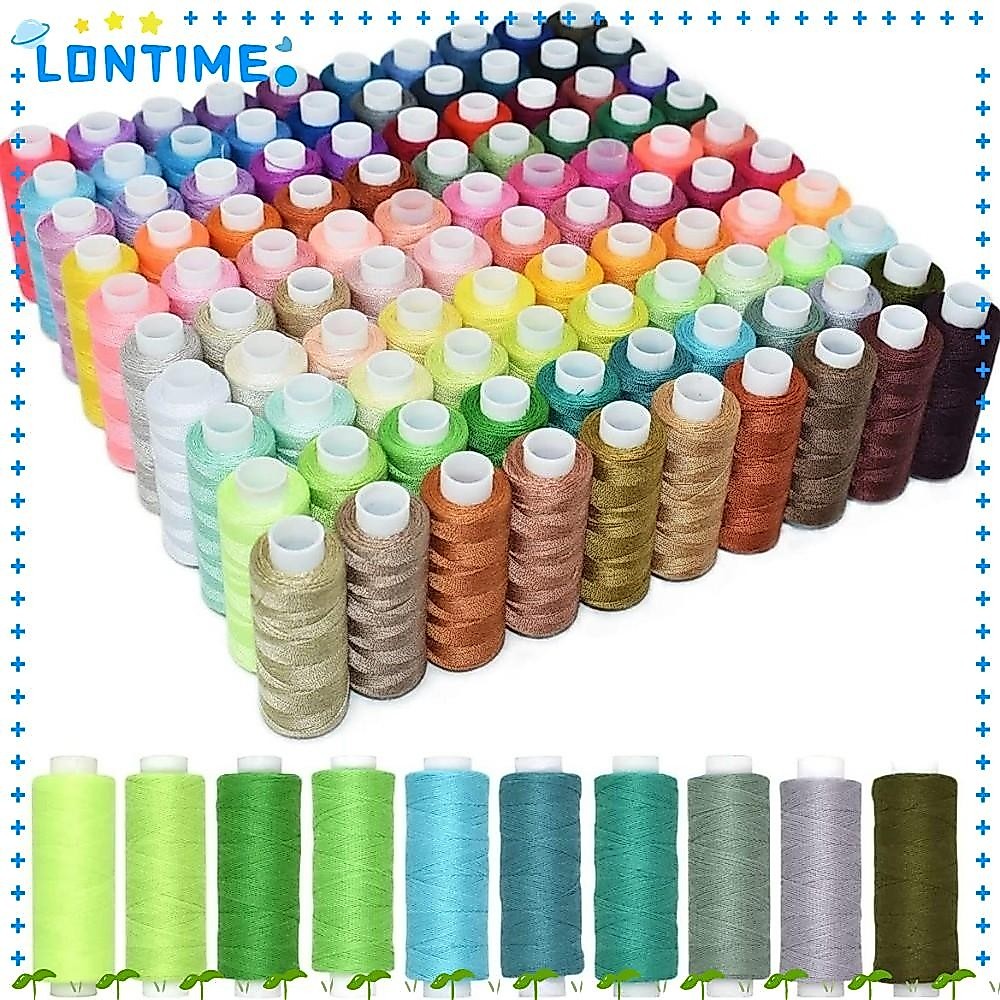 LONTIME ชุดด้ายเย็บผ้า 6 ชิ้น/แพ็ค, ชุดเย็บผ้า DIY มืออาชีพมัลติฟังก์ชั่น, ทนทานความต้านทานลวดที่มีสีสันอุปกรณ์เย็บผ้า