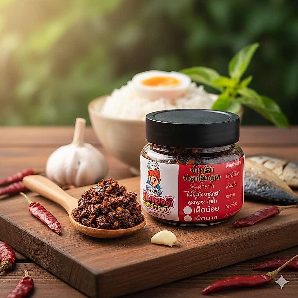 น้ำพริกปลาฉิ่งฉางเผ็ดๆอร่อยกลมกล่อม 1 กระปุกเล็กขนาด 80กรัม
