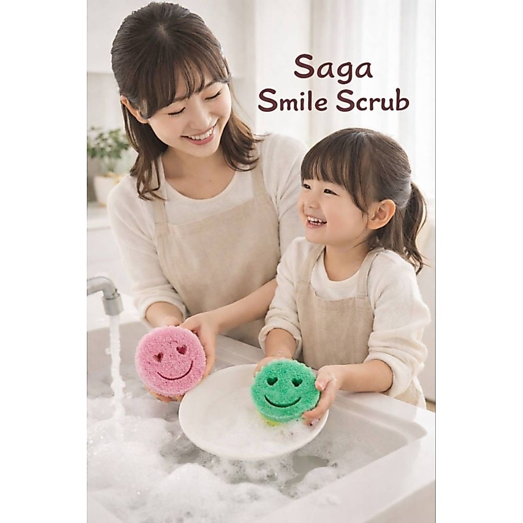 Saga Smile Scrub ฟองน้ำล้างจานรูปรอยยิ้ม ที่ทำให้การล้างจานไม่น่าเบื่ออีกต่อไป😄