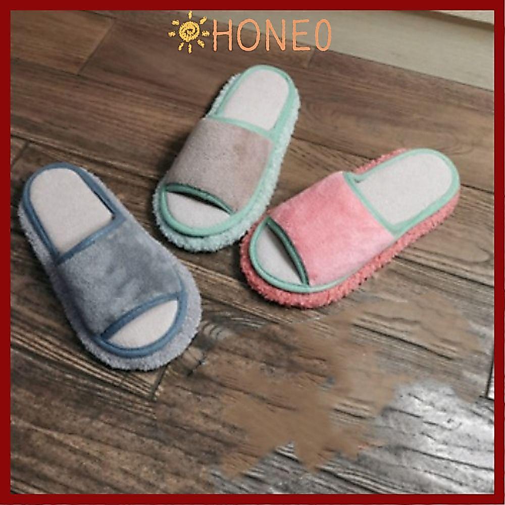 HONE Microfibre Mop Slipper สะดวกที่ถอดออกได้ชั้นขี้เกียจขัดทําความสะอาด