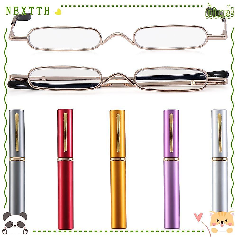 NEXTTH Slim แว่นอ่านหนังสือพับได้ ขนาดกะทัดรัด มาพร้อมหลอดคลิปปากกา
