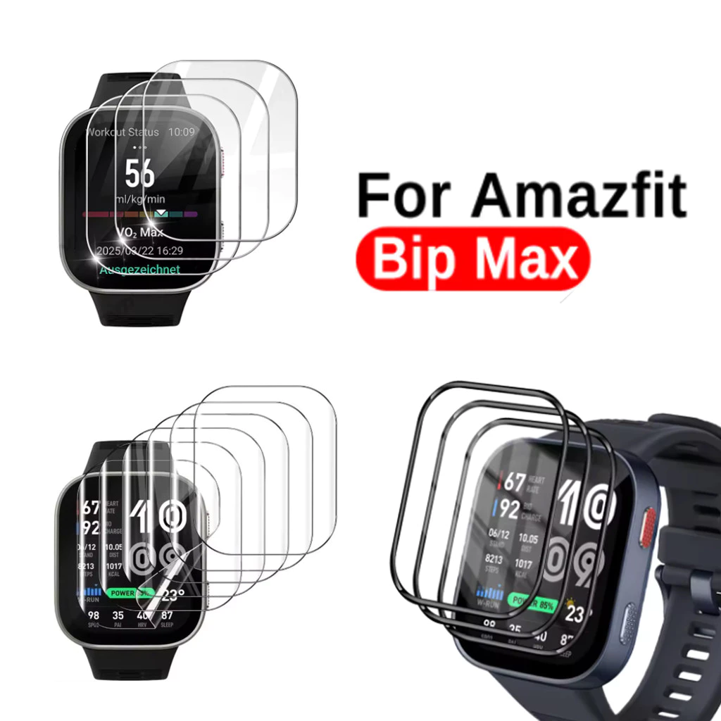 กระจกนิรภัยป้องกันหน้าจอสําหรับ Huami Amazfit Bip Max A2568 Full edge Coverage Anti-Scratch 3D ฟิล์มป้องกัน