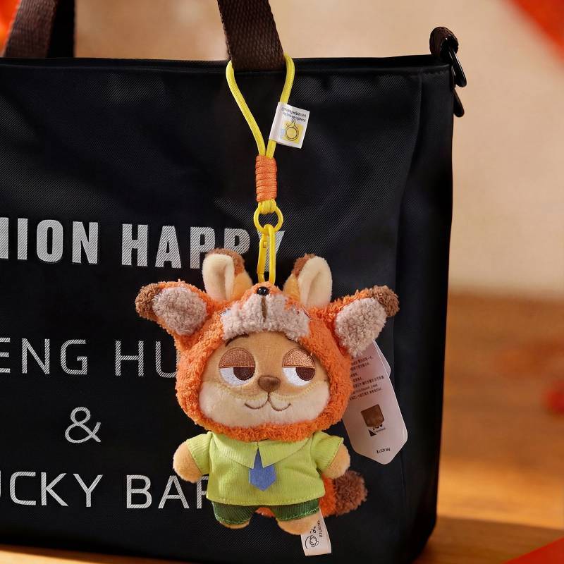 Zootopia Doll Pendant Rabbit Judy Doll Ornaments Nick Fox Fur Plush Toy Doll ZHEV