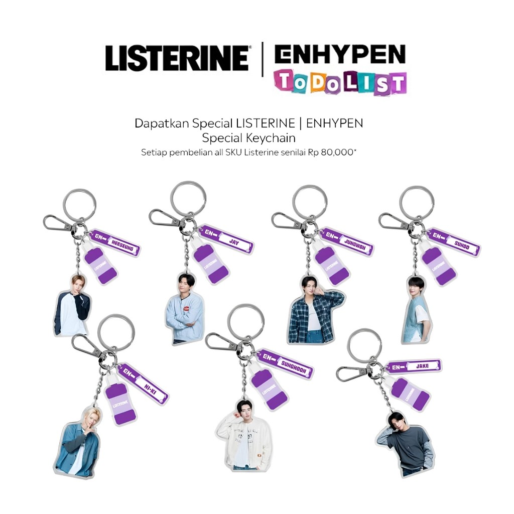 ฟรีพวงกุญแจ ฟรี IF BUY 4 ชิ้น LISTERINE 250ML