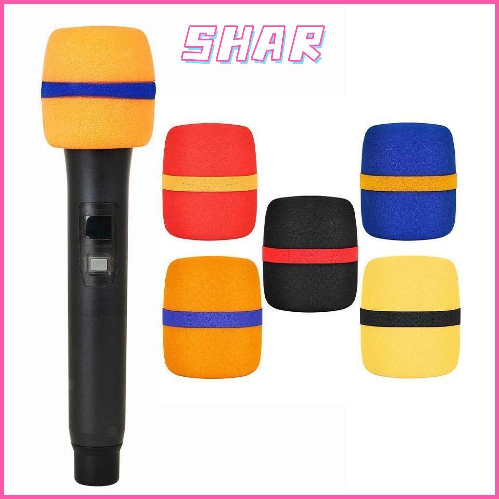SHAR 5PCS ไมโครโฟนกระจกคุณภาพสูง Mic Pop Filter ฟองน้ําหนา