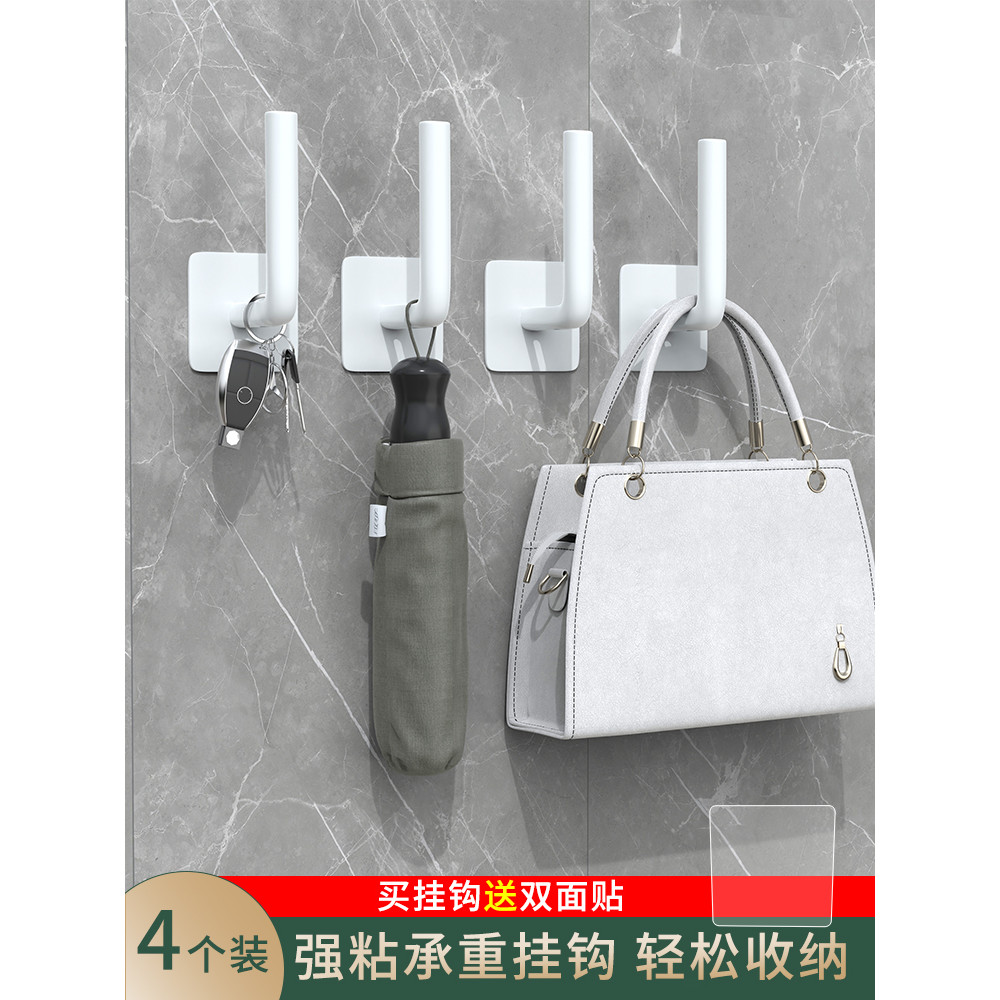 Hook Hook StrongเหนียวติดผนังPatchมัลติฟังก์ชั่ประตูกลับSticky Hook Wallเสื้อผ้าติดผนังHandyเครื่องม