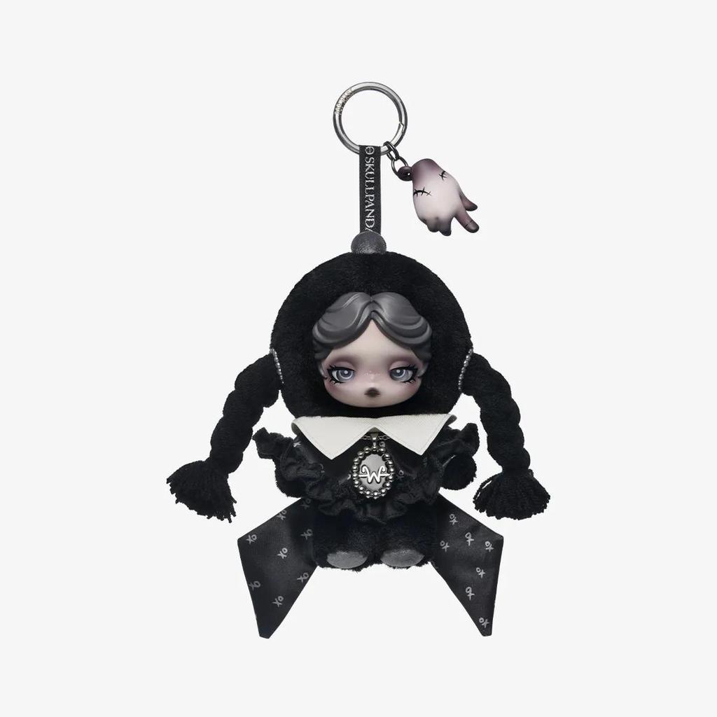 พร้อมส่ง US Limited Pop Mart wednesday SKULLPANDA wednesday Vinyl Plush Pendant