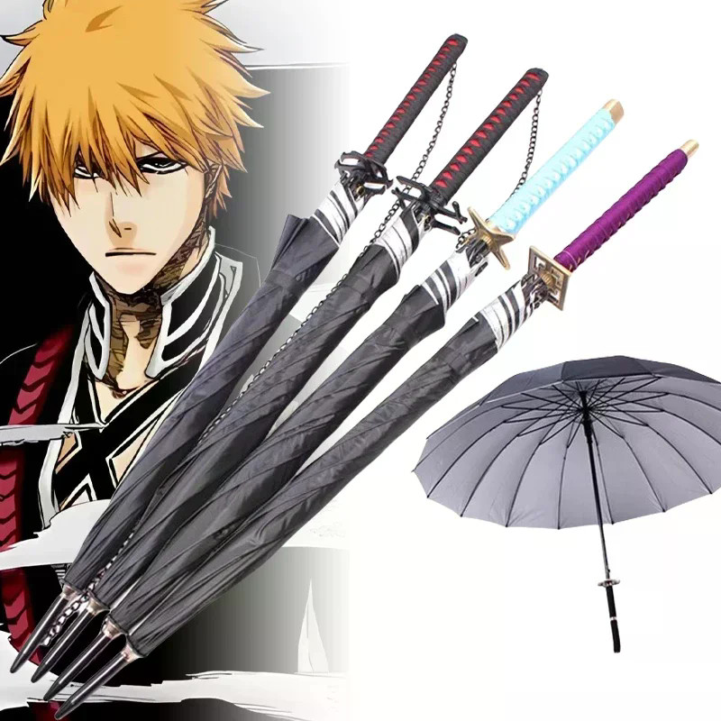 ร่ม Katana แบบครีเอทีฟ อินสไปร์จากคาแรกเตอร์ anime Kurosaki Ichigo สไตล์ COSPLAY และเป็นไอเทมตกแต่งส