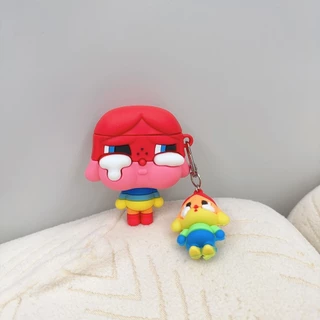 สุนัขร้องไห้สายรุ้งสไตล์ไทยสําหรับ AirPods4 เคสหูฟัง AirPods pro2 ไร้สายบลูทูธนุ่ม 1/2 ซิลิโคน AirPods3 ฝาครอบป้องกันการตก Pro2