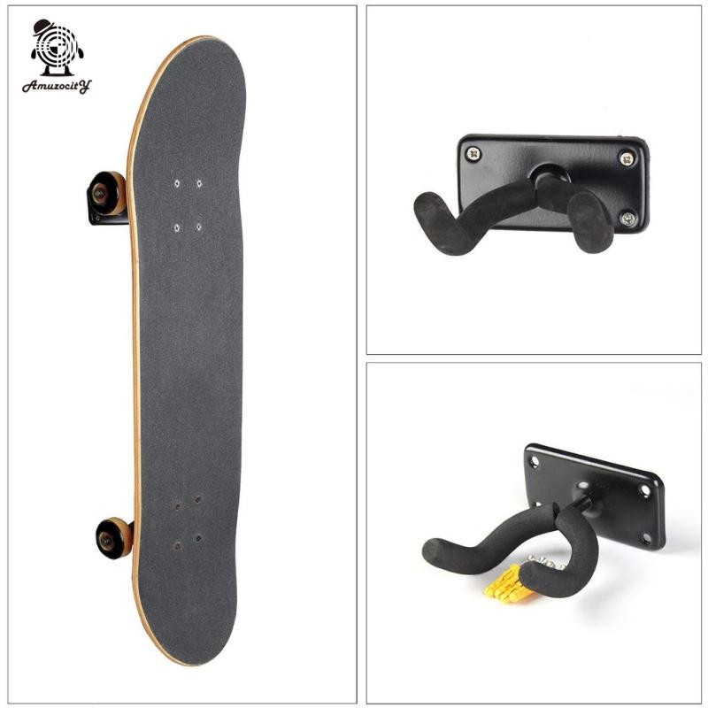 ชั้นแขวนสเก็ตบอร์ดสำหรับ Longboard และสเก็ตบอร์ดไฟฟ้า สไตล์ดำ