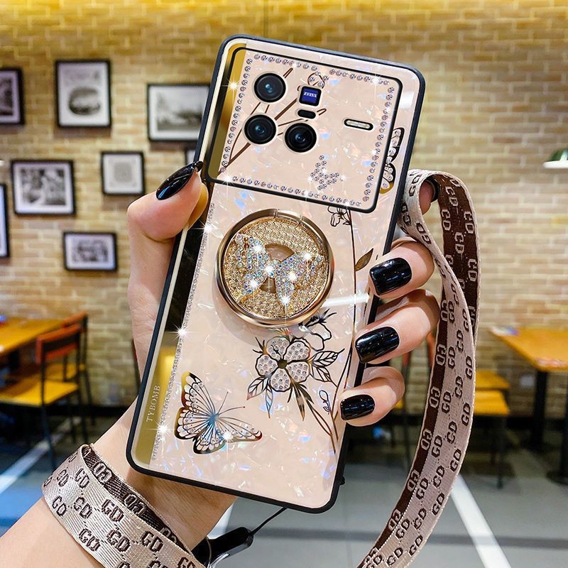 VivoX80 เคสโทรศัพท์ X80Pro สไตล์ใหม่แฟลชเพชรฝาครอบกันกระแทกผู้หญิง High-End vo รวมทุกอย่างซิลิโคน La