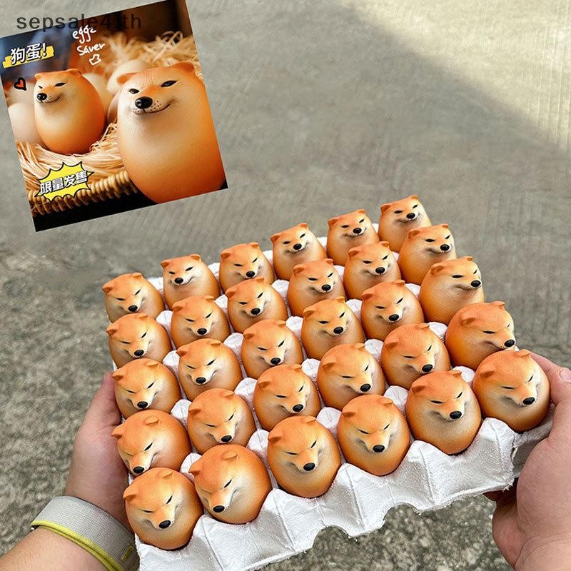 Shiba Inu รูปไข่สมจริง PVC สำหรับตกแต่งโต๊ะทำงาน ของขวัญคริสต์มาสรูปลักษณ์ใหม่