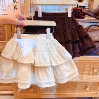 2026 ฤดูใบไม้ร่วงฤดูหนาวสไตล์ใหม่สาวกระโปรงผ้าลูกฟูกเค้กกระโ…