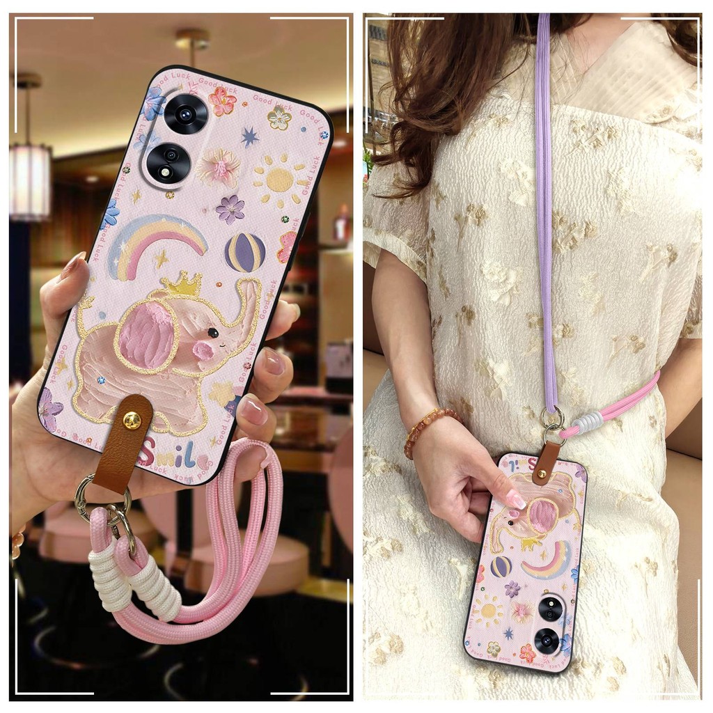 เชือกเส้นเล็กแนวทแยงเคสโทรศัพท์สําหรับ OPPO A97 5G ปกหลังสร้อยคอป้องกัน Crossbody TPU กันน้ํานุ่มกรณ