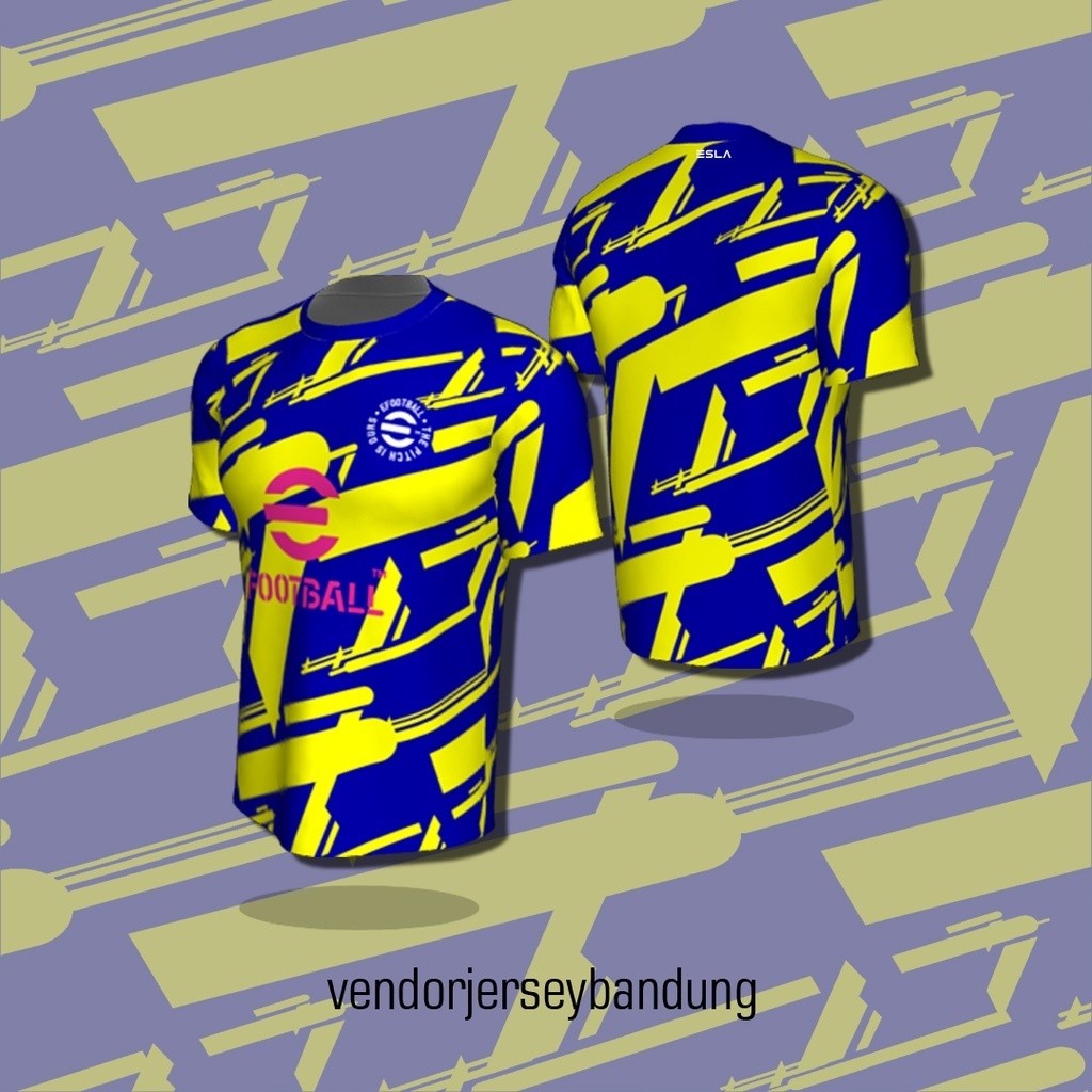 เสื้อกีฬายืดแขนสั้น ลายทีม Pes 2022 eFootball v5