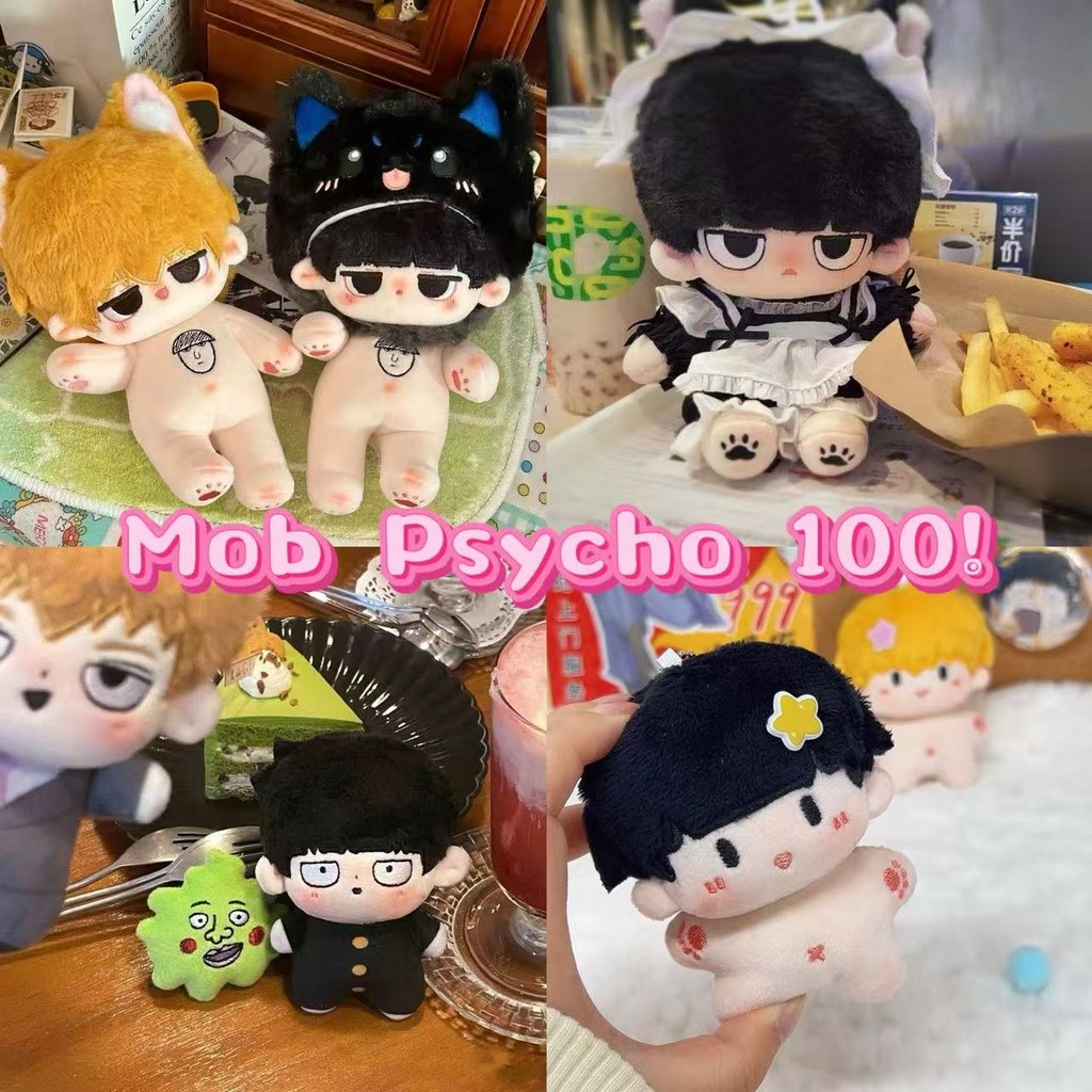 Mob Psycho 100 Mini Kageyama Mob Shigeo ตุ๊กตา ToyMob Psycho 100 อะนิเมะยัดไส้ผ้าฝ้ายตุ๊กตาของขวัญวั