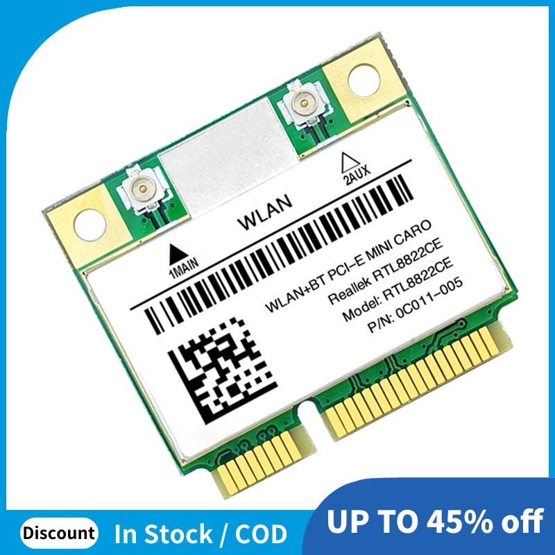 1 ชิ้น 1200Mbps 2.4G+5 Ghz 802.11AC การ์ดเครือข่าย 1200Mbps WiFi Card Mini PCIe 5.0 รองรับแล็ปท็อป/P