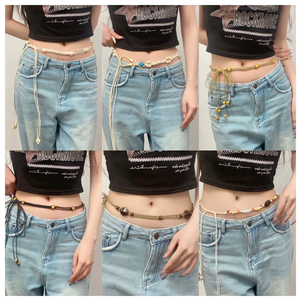โซ่เอว เครื่องประดับแฟชั่นผู้หญิง Waist chain รูปร่างเปลือกหอย ไปเที่ยวทะเล beach Y2K