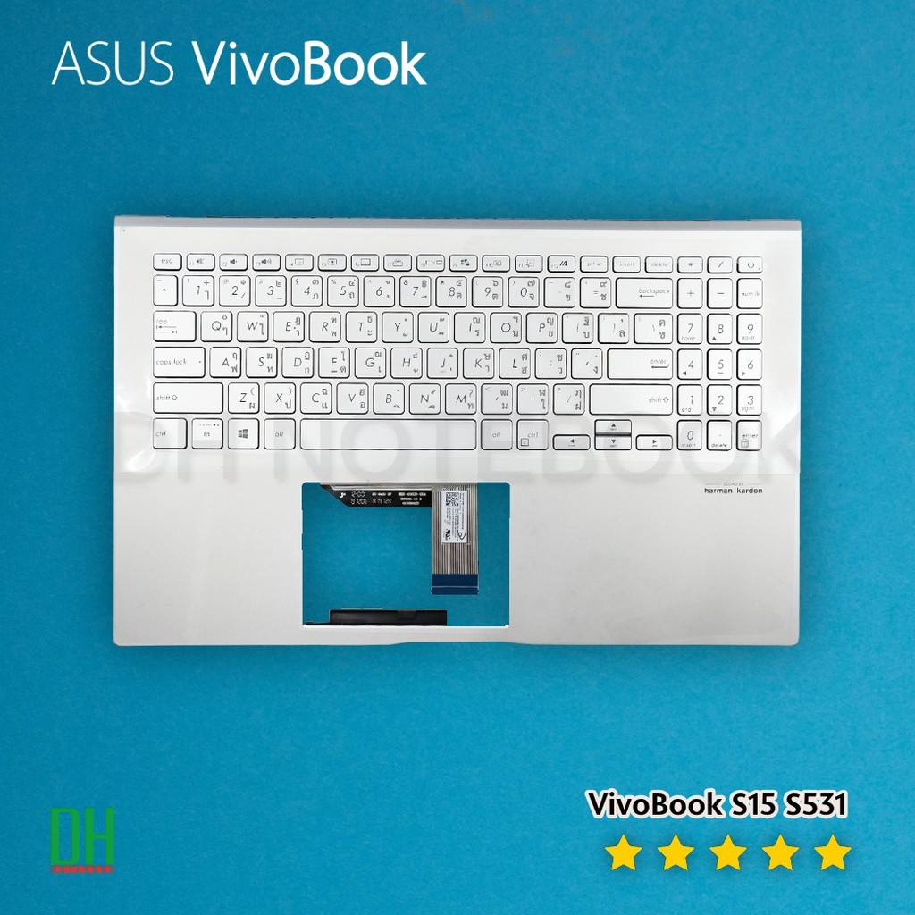 Asus VivoBook S15 S531 S531F S531FA S531FL Backlit Keyboard อะไหล่ OEM คุณภาพสูง