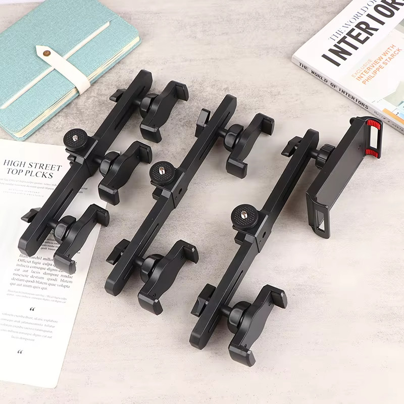 สมาร์ทโฟนแท็บเล็ต Mount คลิปคู่ขาตั้งกล้อง Accessorie Movable Crossbar คลิปสําหรับ Living Stream บันทึกวิดีโอ Selfie Holder Part