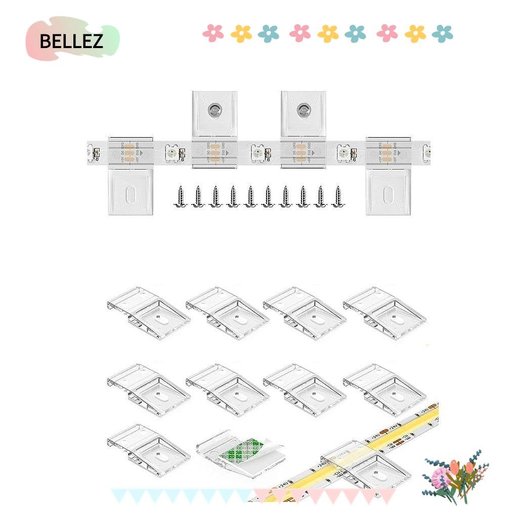 BELLEZ 10 มม.PCB LED Light Strip คลิป, WS2812B WS2811 FCOB COB SK6812 RGBW คลิปพร้อมสกรู, Light Stri