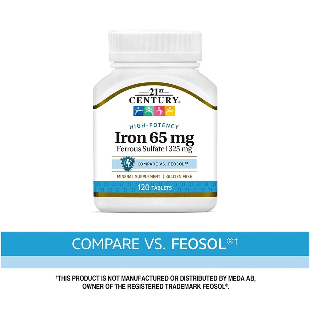 [ ธาตุเหล็ก ] 21st Century, Iron (27 mg หรือ 65 mg)