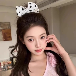 คลิปผมลายจุดโปลกาดอร์สำหรับสร้างทรงผมบันทอนเองได้ง่าย อุปกรณ์ทำผมสำหรับผู้หญิง