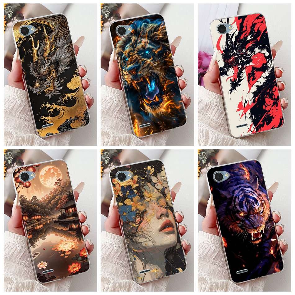 สําหรับ LG Q6 / Q6 Alpha (Q6a) / Q6 Plus Q6+ X600 X600K X600S ใหม่ Cool Dragon ภาพวาดซิลิโคนอ่อนนุ่ม