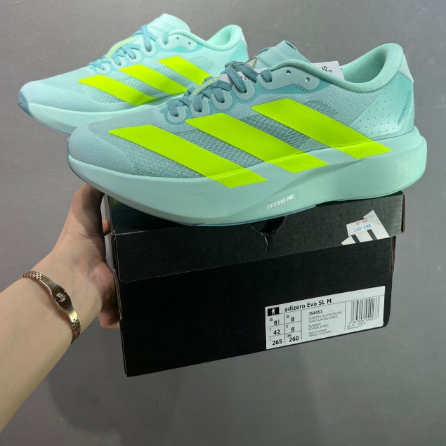 รองเท้าวิ่ง Adizero EVO SL สำหรับผู้ชายและผู้หญิง ด้วยแผ่นคาร์บอน(JS4452)