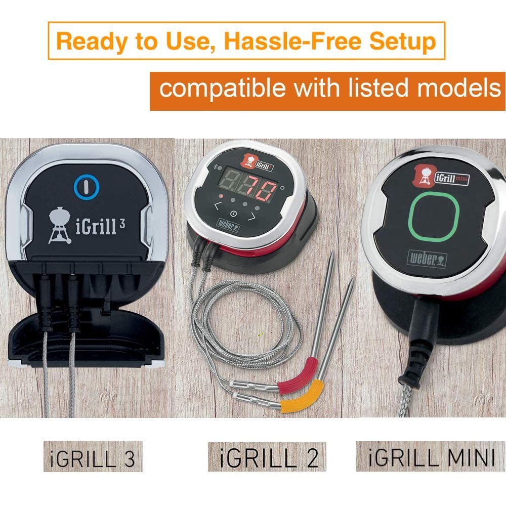 หัววัดทดแทนของ Weber ia Grill 2 i Grill 3 เครื่องวัดอุณหภูมิและ Weber ibacker Mini & anyp Pro Replac