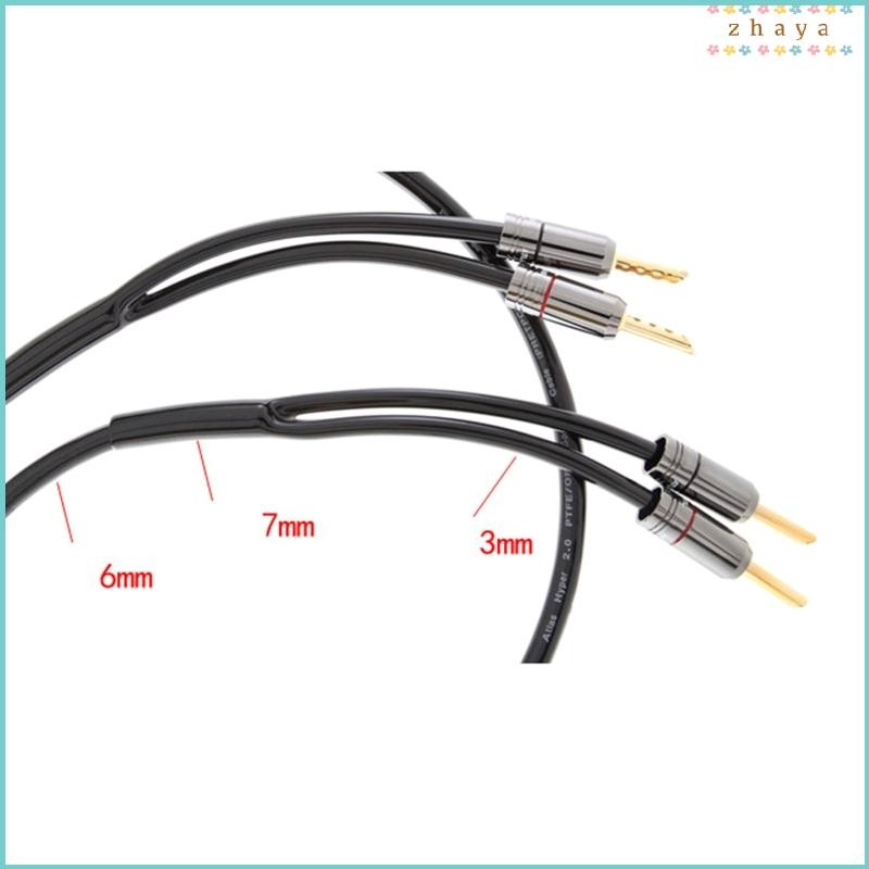 ZHAYA 5 ชิ้น 5 6 7 9 13 15 18 มิลลิเมตร Wearproof Y Splitter Tube กางเกงสําหรับสายลําโพง