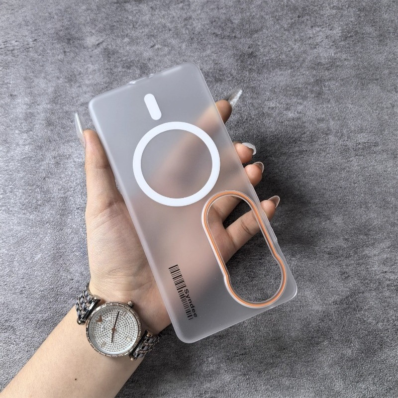 Vivo V60 V50 Lite V40 V30 V29 V27 Pro V40 Lite V30E เคสโทรศัพท์แม่เหล็กเคลือบโปร่งแสงบางเฉียบกันกระแทกซิลิโคนแข็ง