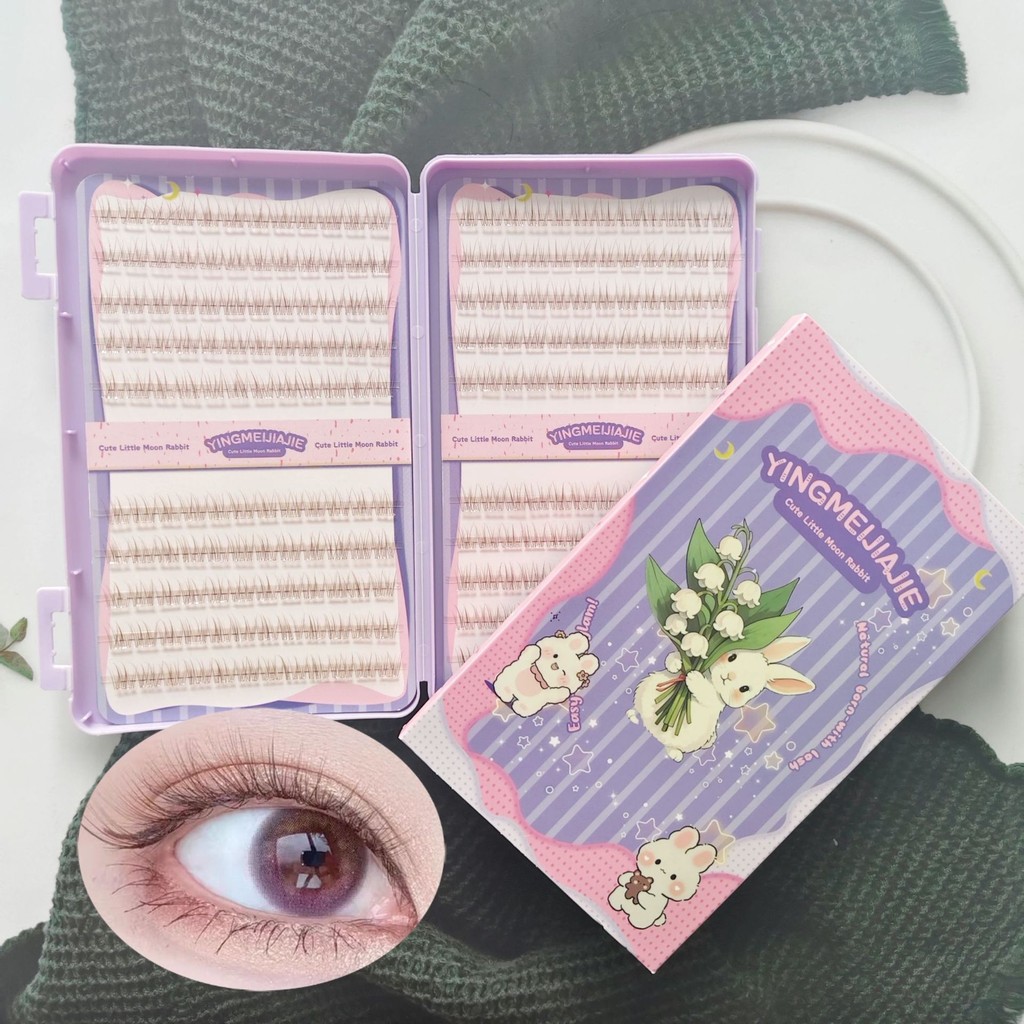 【ไม่ต้องใช้กาว】ขนตาตั้ง YF45 สีนํ้าตาล 20 แถว ไม่ต้องใช้กาว แบบแบ่งส่วน สำหรับคอสเพลย์และผู้เริ่มต้น - รูปที่ 2