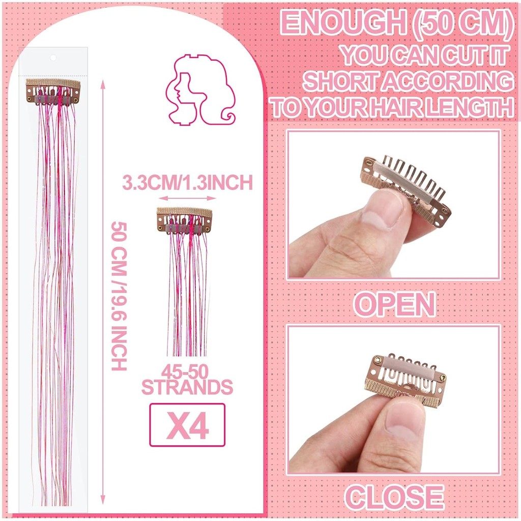 ชุด panelee ขนาด 36 ชิ้น คลิปผมขนาด 19.7 นิ้ว กันความร้อนสำหรับผู้หญิง สไตล์ย้อนยุค Y36V