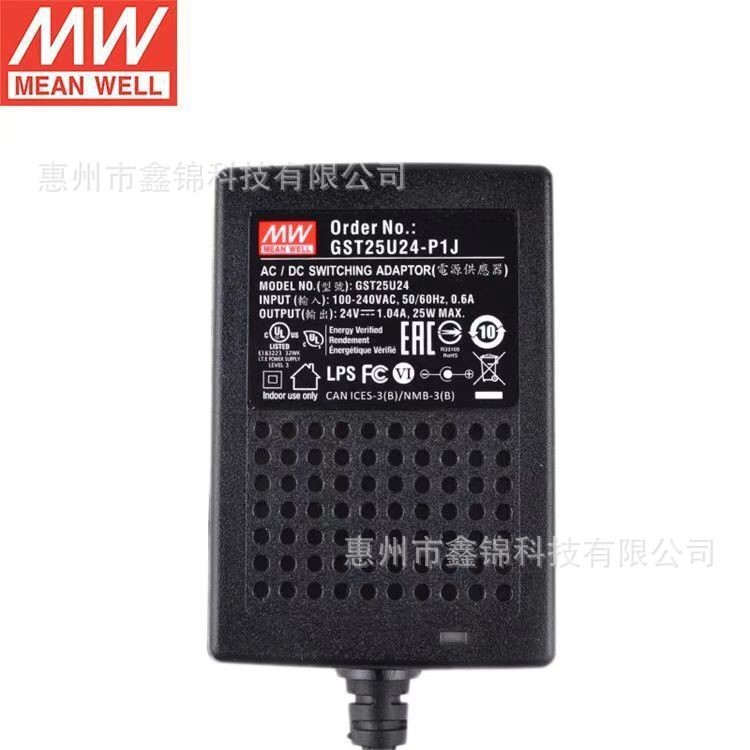 M M MEAN WELL Power Supply GST25U24-P1J High Trust Industrial Two-Plug Switching Power Supply US Sta