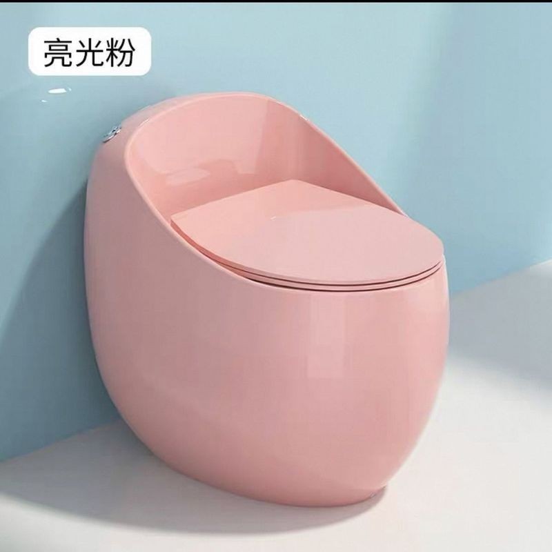 ห้องน้ํารูปไข่สไตล์ใหม่ห้องน้ําในครัวเรือนสร้างสรรค์ที่ไม่ซ้ํากันกาลักน้ําระงับกลิ่นกายใบ้ท่อขนาดใหญ่ห้องน้ํา