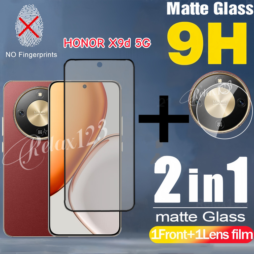 สําหรับ HONOR X9d 5G 2025 2in1 Matte Frosted Glass และเลนส์ฟิล์มสําหรับ Honor X9 ACD HONOR X9 สมาร์ท