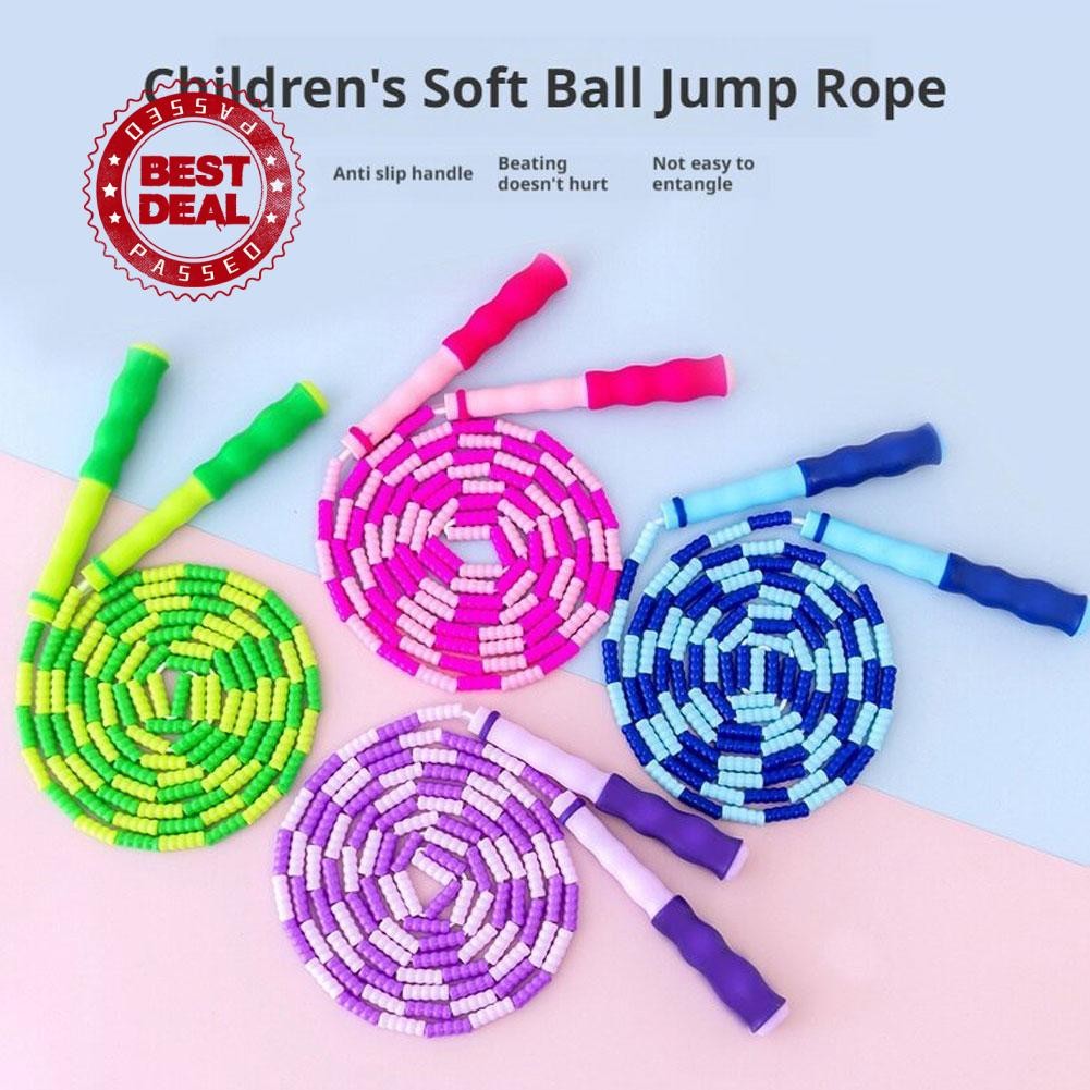 เชือกกระโดดลูกปัดคุณภาพสูง เชือก Pro-bead Tangle Sports ฟรีความยาวเชือกปรับได้ 2.5 ม. P9n3