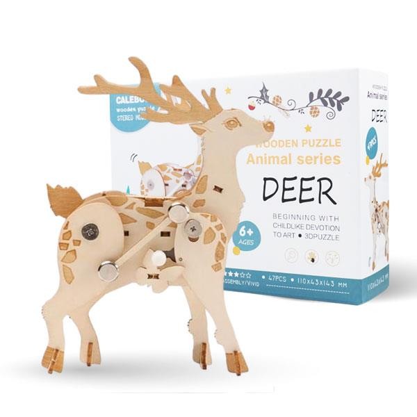 DIY 3D Wooden Puzzle Deer โมเดลไม้ กวาง