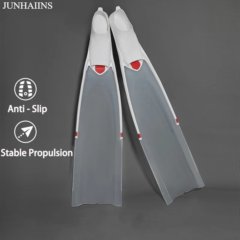 JUNHAIINS Professional Freediving Long Fins - กีฬาทางน้ำ | PP+TPR สำหรับดําน้ํา ตกปลา และ.FLOATING